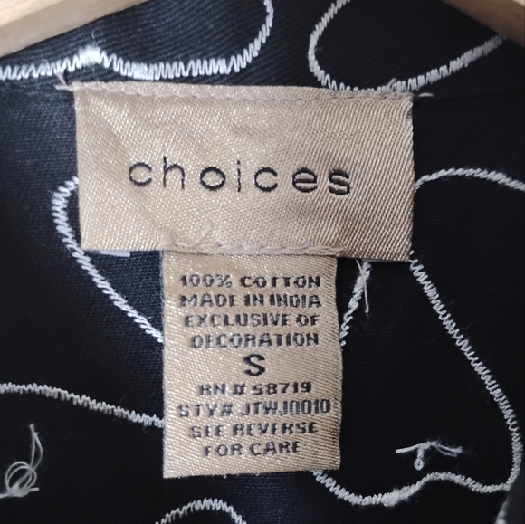Choices Embroidered Jacket Size S Casual Chic Artsy Everyday Layer - Picture 8 of 9